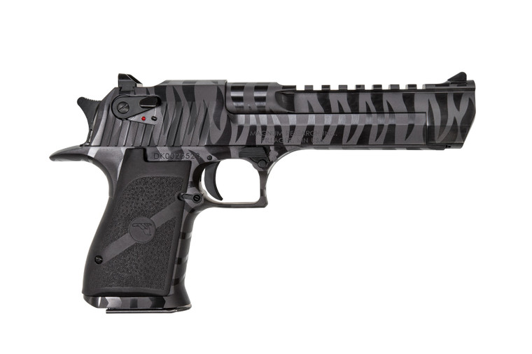 Magnum Research Desert Eagle 50 AE Caliber 6" Barrel Semi Auto Handgun with Black Tiger Finish
