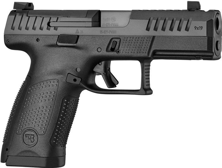 CZ-USA CZ P-10 Compact Optic Ready Ported 9mm Caliber 4" Barrel Semi Auto Handgun with Black Polycoat Finish