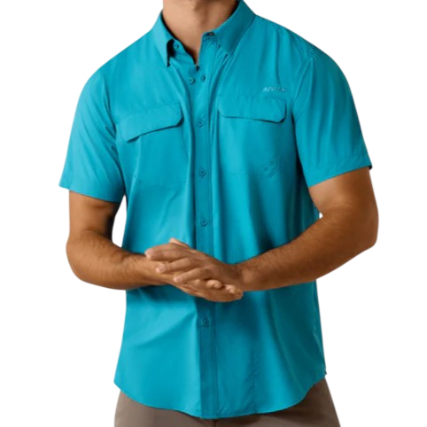 Men's VentTEK Outbound Fitted Short Sleeve Button Up Shirt by Ariat