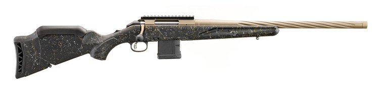 American Gen 2 Prarie .223 Bolt Action Rifle with 20 Inch Spiral Fluted Threaded Barrel in Black Splatter Stock by Ruger