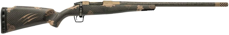 Carbon Rogue XP 22 Creedmoor Bolt Action Rifle with Spiral Fluted Bolt 20 Inch Threaded Carbon Fiber Barrel in Trophy Camo Stock by Fierce Firearms