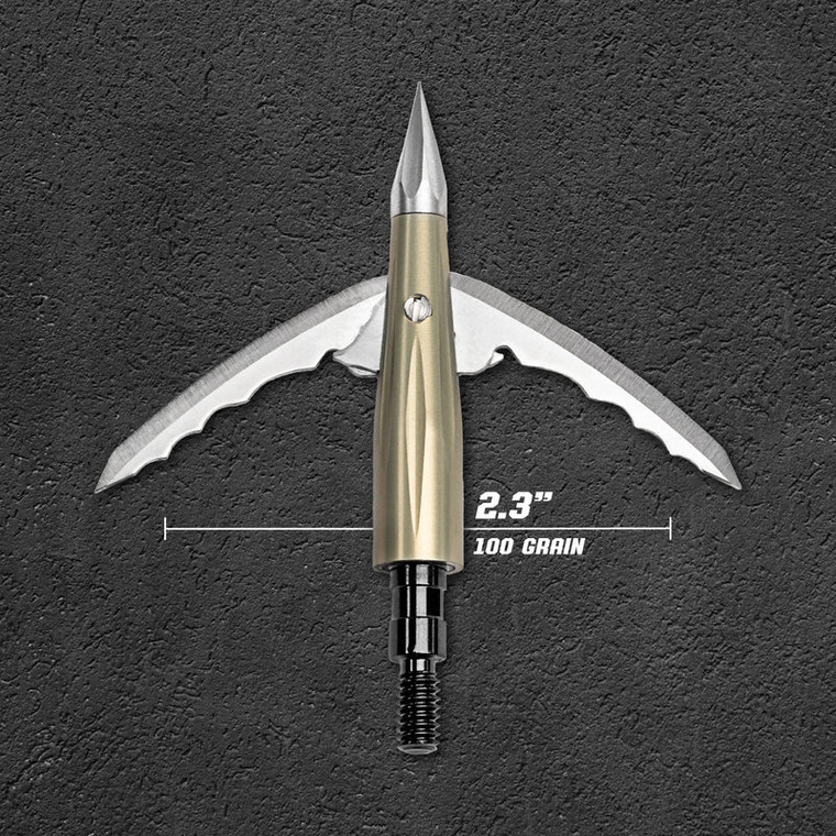 Beast 2.3 inch Cut 100gr Aluminum Broadheads by Bowmar Archery