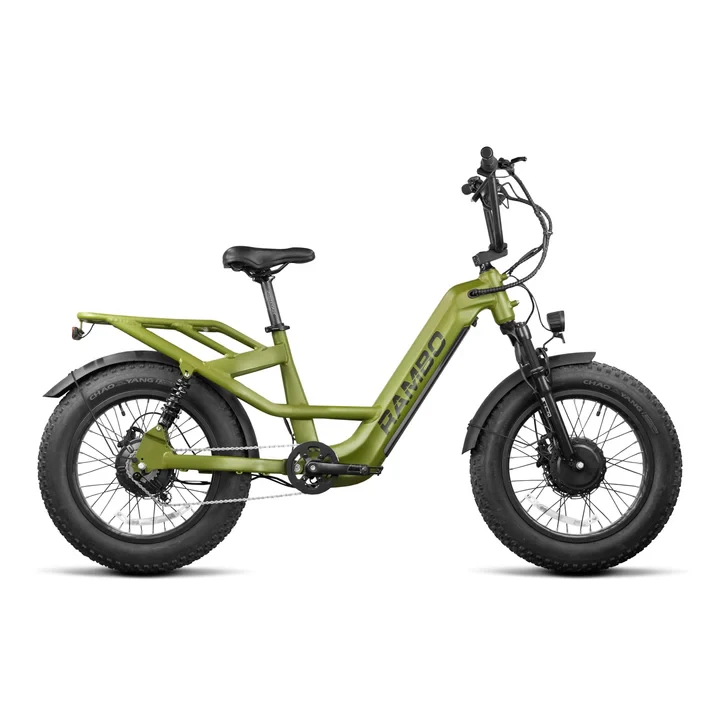 Revolt AWD Electric Bike in OD Green by Rambo