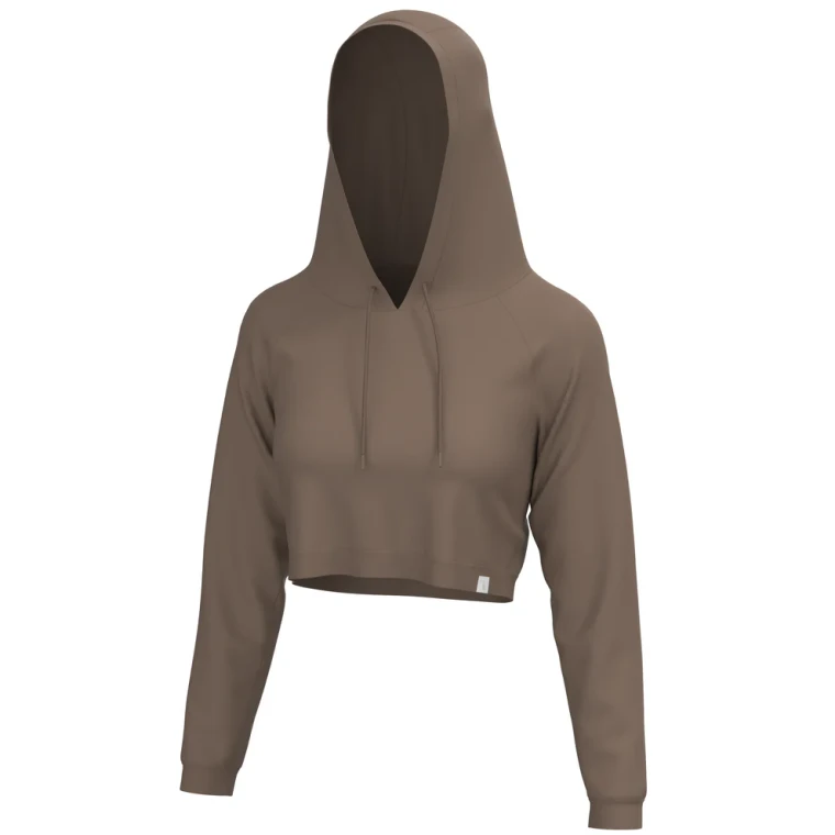 Womens LocalGirl Velvet Crop Hoodie