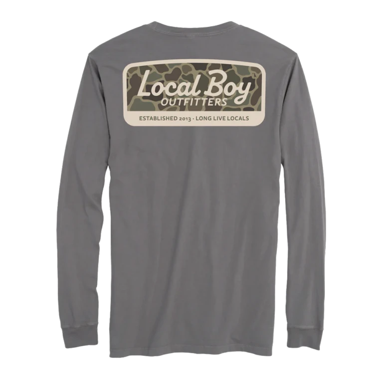 Youth Brush Camo Mark Long Sleeve T-shirt by Localboy