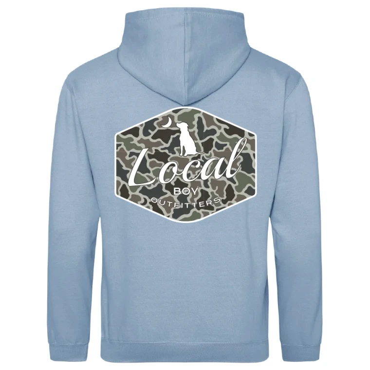 Youth Brushwood Hoodie Dog & Moon Camo Badge by Localboy