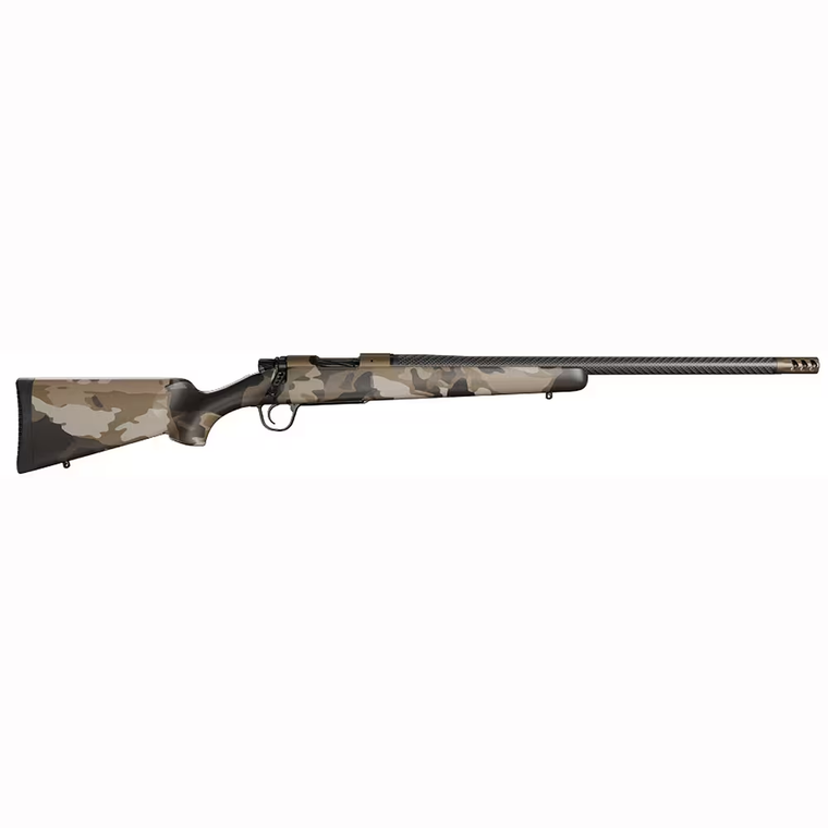 Ridgeline FFT 6.8 Western Bolt Action Rifle with 20 Inch Threaded Barrel in Barren Dune Camo Stock