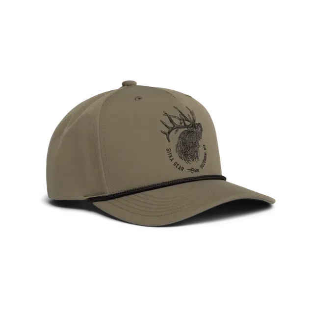 Elk Sketch Retro 5 Panel Snapback by Sitka