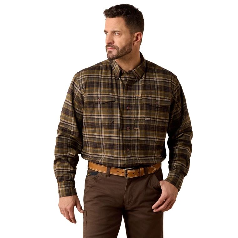 Flannel Durastretch Long Sleeve Work Shirt by Ariat