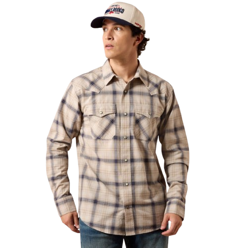 Wrinkle Free Bern Fitted Long sleeve Shirt-White by Ariat