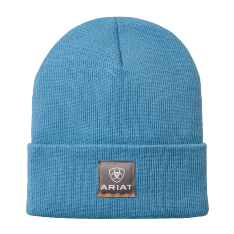 Adult Carolina Blue Rebar Roughneck Watch Beanie Cap by Ariat