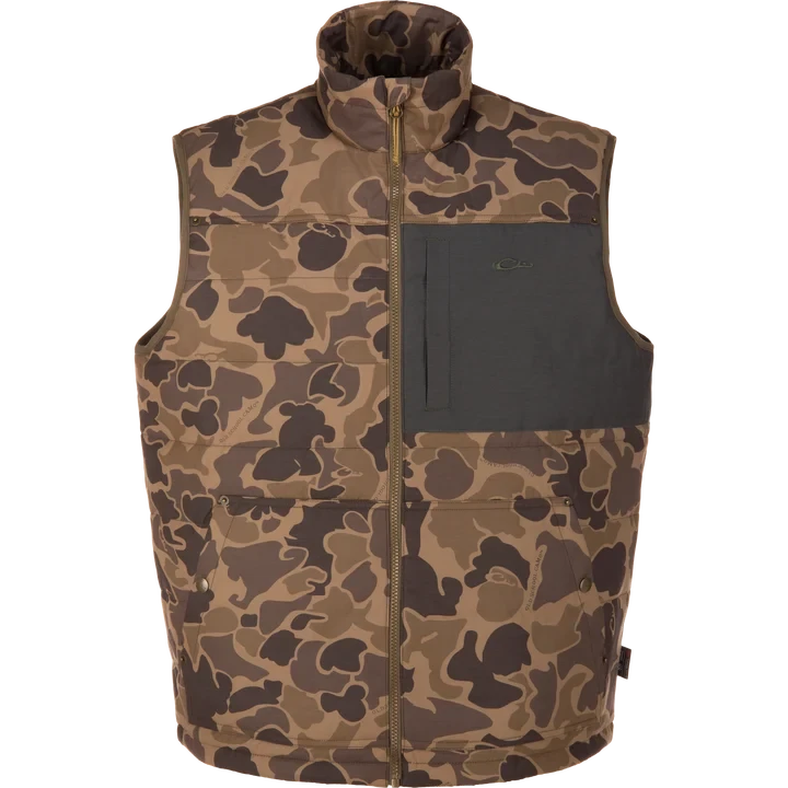 Men's Delta Featherless Down Full Zip Vest by Drake