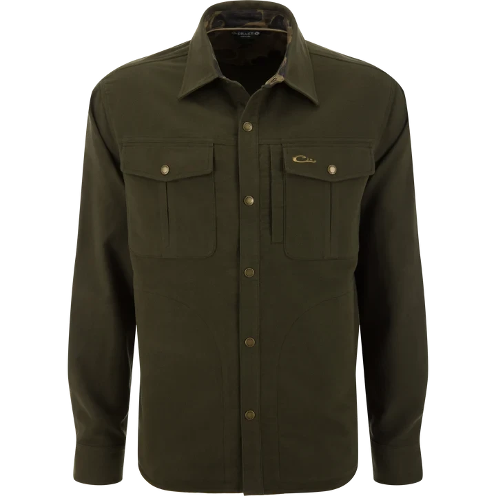 Men's Delta Moleskin Button Up Shirt Jacket by Drake