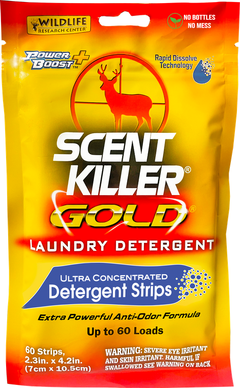 Scent Killer Gold Laundry Detergent Ultra Concentrated Detergent Strips by Wildlife Research Center