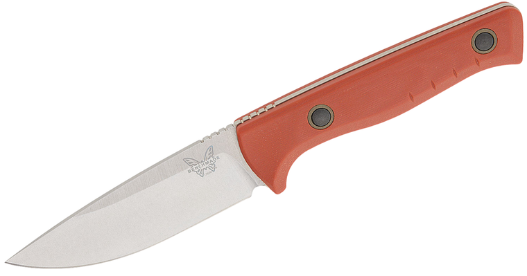 Rust Orange Slipridge 3.7" Drop Point Blade Fixed Knife by Benchmade