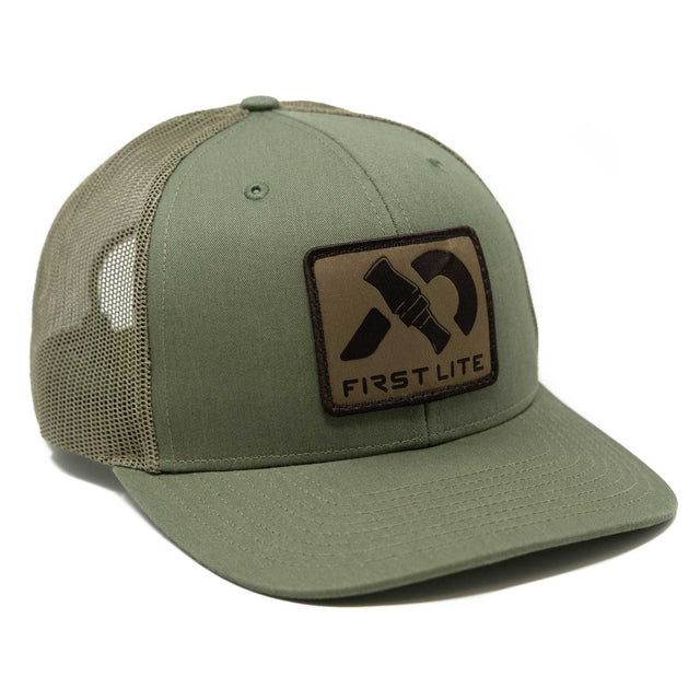 Adult Duck Call Patch Trucker Mesh Snapback Hat by First Lite
