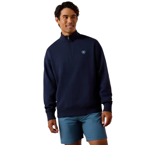 Holiday 1/4 Zip Sweatshirt in Navy by Ariat