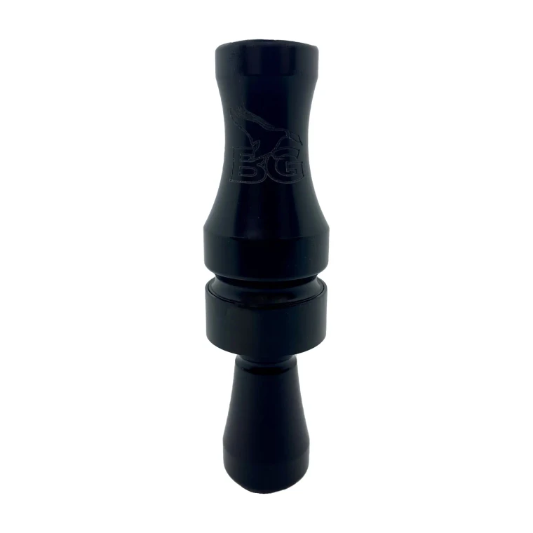 Double Nasty Acrylic & Wood Double Reed Duck Call - Black Out by Buck Gardner