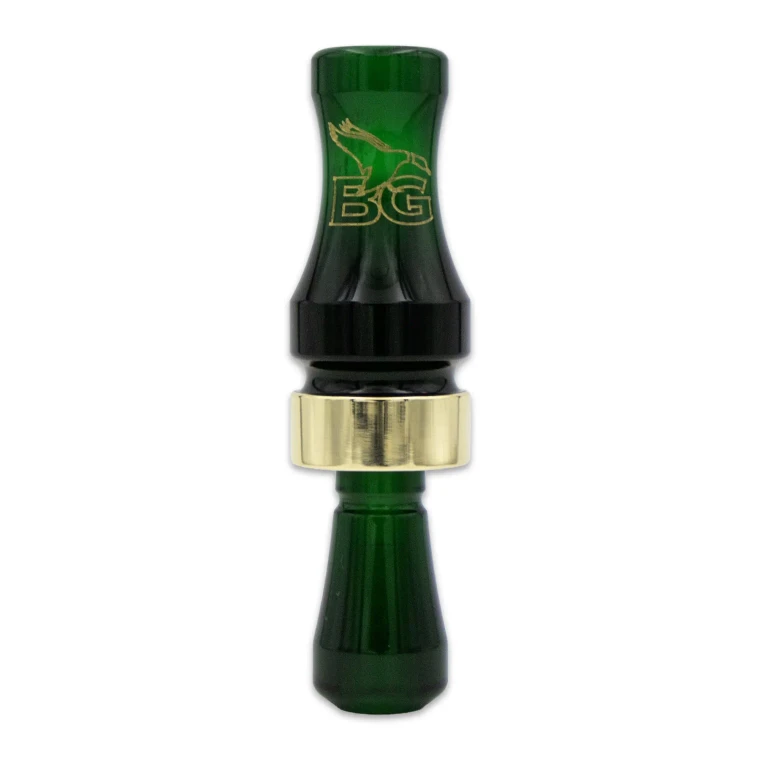 Double Nasty Acrylic & Wood Double Reed Duck Call - Mallard Green by Buck Gardner