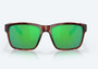Paunch Tortoise Sunglasses with Green Mirror Polarized Polycarbonate front