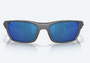Whitetip Matte Gray Sunglasses with Blue Mirror Polarized Polycarbonate front