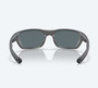 Whitetip Matte Gray Sunglasses with Blue Mirror Polarized Polycarbonate rear