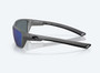 Whitetip Matte Gray Sunglasses with Blue Mirror Polarized Polycarbonate side