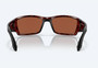 Corbina Tortoise Sunglasses with Green Mirror Polarized Glass rear