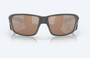 Tuna Alley Pro - Gray Sunglasses with Copper Silver Mirror Polarized Glass front