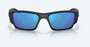 Corbina Pro - Matte Black Sunglasses with Blue Mirror Polarized Glass front