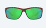 Mag Bay - Tortoise and Green Mirror Polarized Polycarbonate Sunglasses front