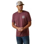 Ariat Curve Ball Short Sleeve Tee Shirt in Red front