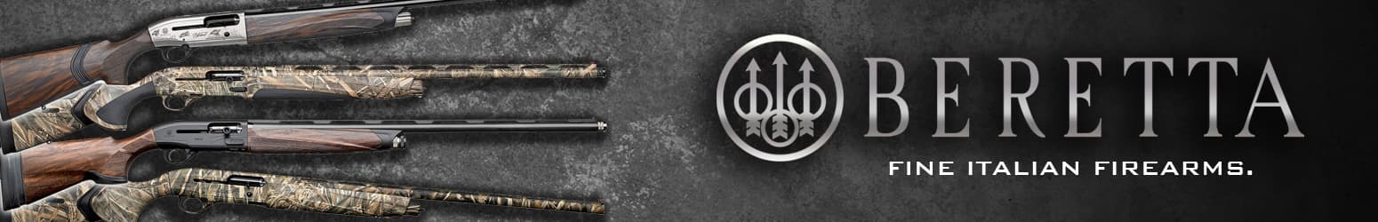 Beretta USA logo — official authorized dealer of Beretta shotguns, rifles, and firearms including the AX800 Suprema, A400 Xtreme Plus, A300 Ultima, and 686 Silver Pigeon at DNW Outdoors
