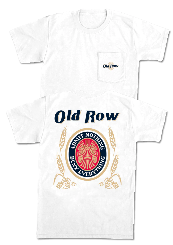 Retro Can Short Sleeve Pocket Tee White by Old Row