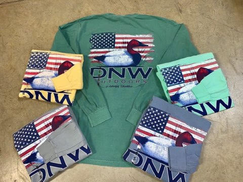 DNW USA Flag Red Headed Decoy Long Sleeve Tee