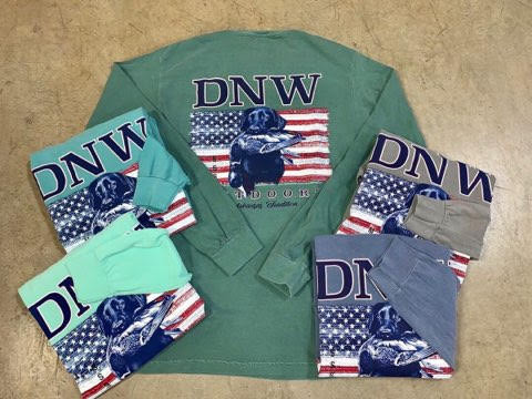 DNW USA Flag Retreiver Long Sleeve Tee