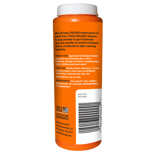 4oz Boot & Storage Powder - Back