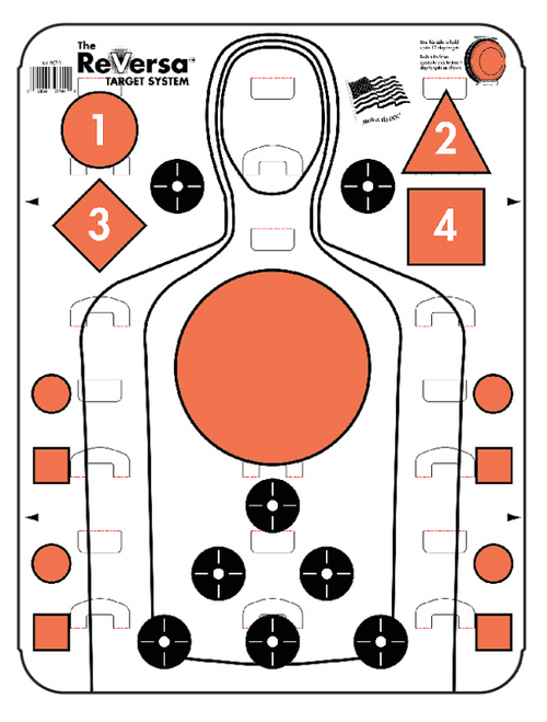 Double-Sided Corrugated Silhouette Target, by Matterhorn - Back