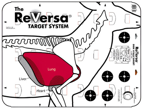 Double-Sided Corrugated Deer Vitals Target, by Matterhorn - Back