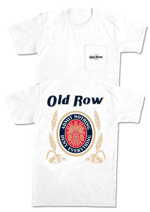 Old Row Retro Can S/S Pocket Tee White