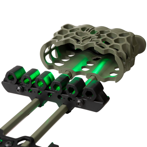 Olive Green Hex Lite 5 Arrow Quiver by Trophy Ridge light green light shining