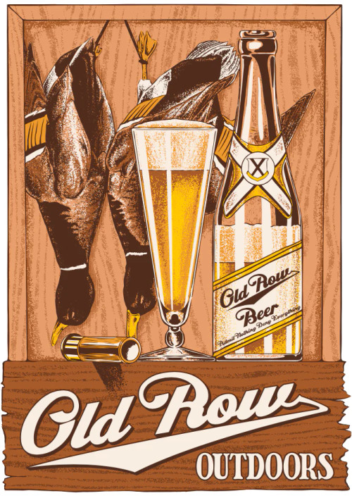 Outdoors Duck Beer Short Sleeve Pocket Tee Back