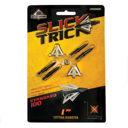 Standard 100gr 4 Blade Broadheads 4 Pack by Slick Trick