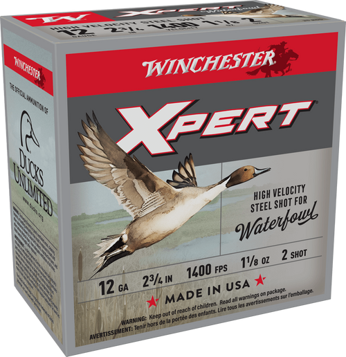 Winchester Xpert 1400fps 12ga 2-3/4" 1-1/8oz #2 Steel Shotgun Ammunition