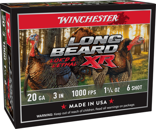 Winchester 20ga 3" 1-1/4oz #6 Long Beard XR Limited Edition Shotgun Shells
