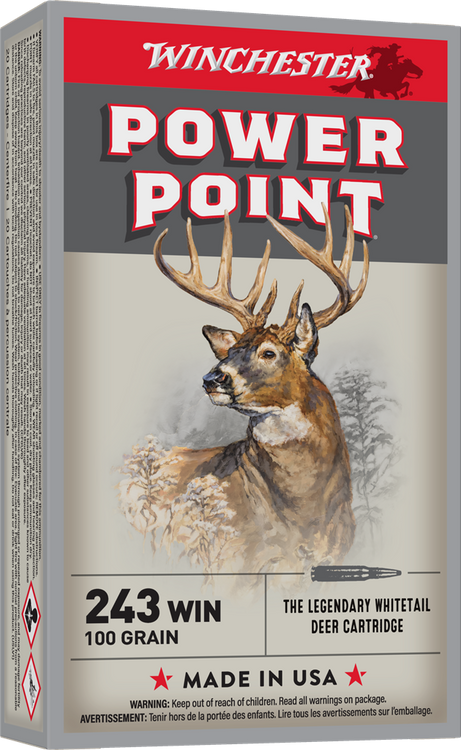 Winchester 243 Win 100gr Power-Point Rifle Ammunition