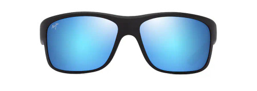 Southern Cross Sunglasses with Matte Black Frames and Blue Hawaii Lens by Maui Jim