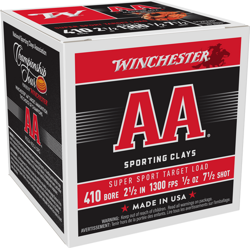 Winchester AA 410ga 1300fps 2-1/2" 1/2oz #7.5 Shot Shotgun Ammunition