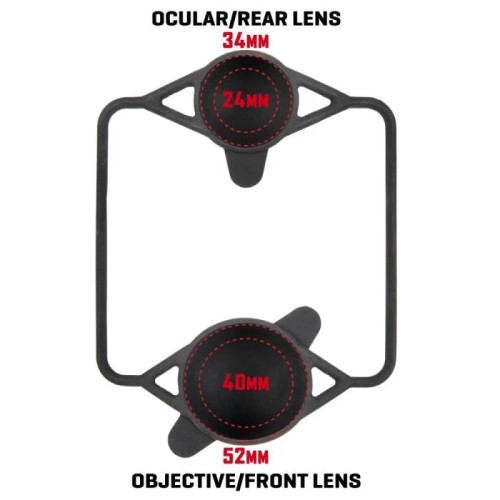 Stretchable Medium Scope Double Cover up to 40mm in Black by Allen Company