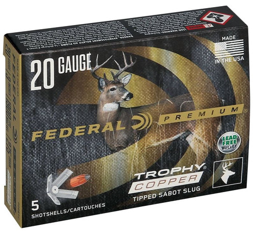 Federal Premium 20ga 3" 5/8oz 275gr Sabot Slug Shotgun Ammunition